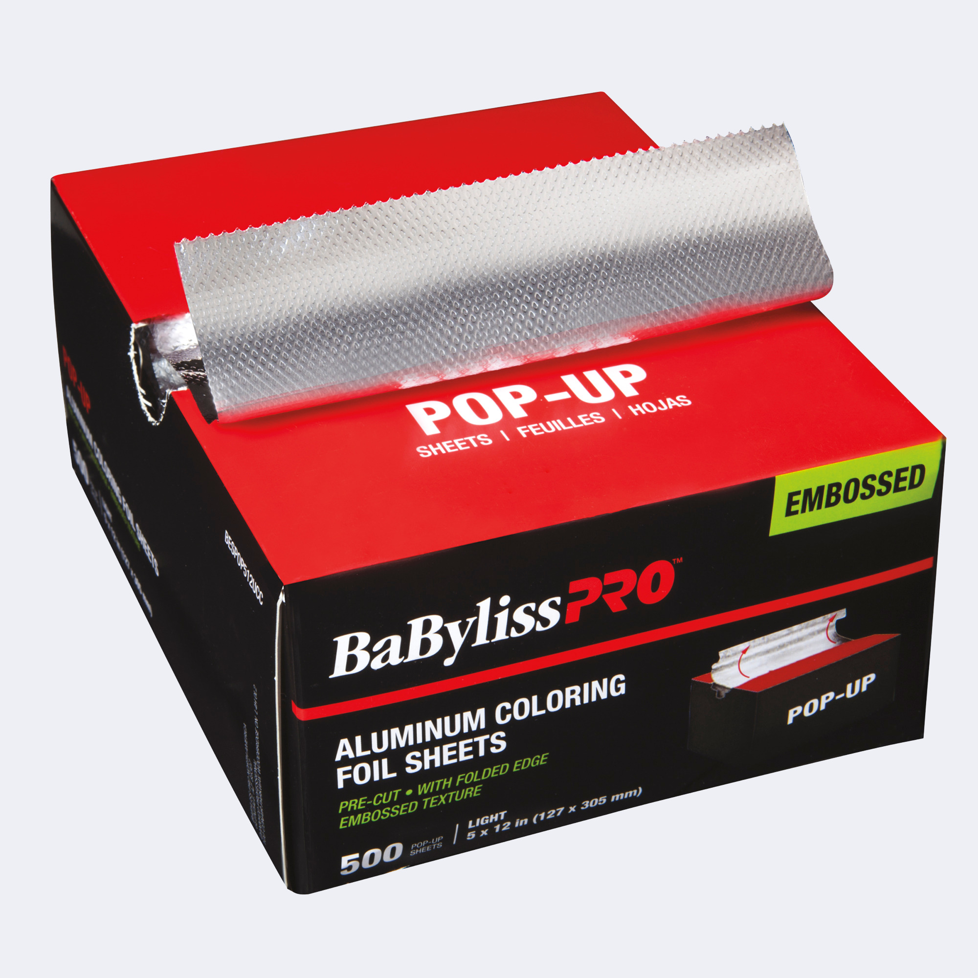 BaBylissPRO® Feuilles d’aluminium « Pop-up » pour coloration, 500 feuilles, , small
